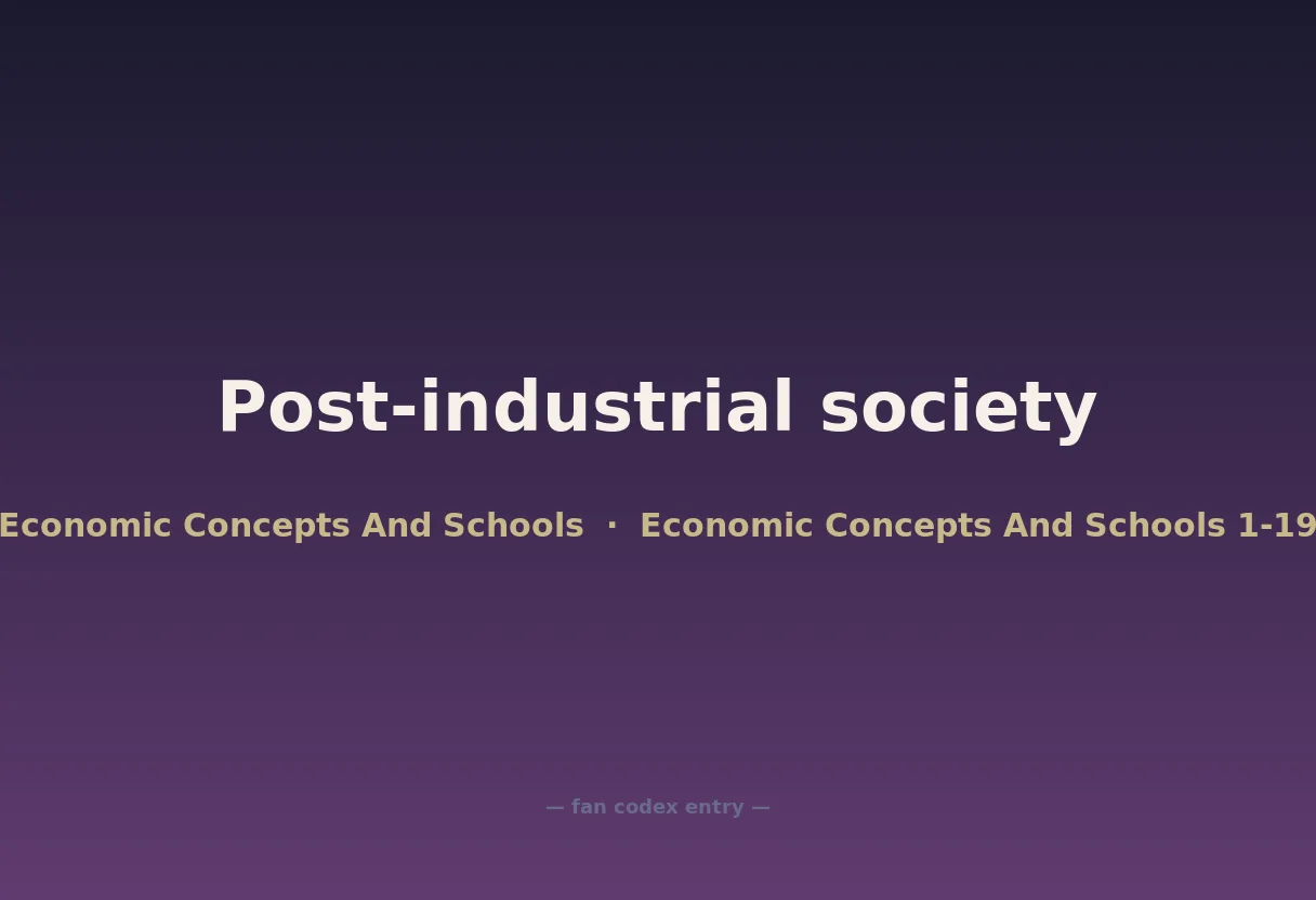 Post-industrial society