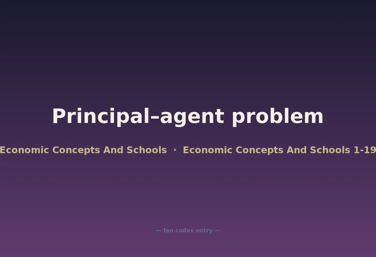 Principal–agent problem