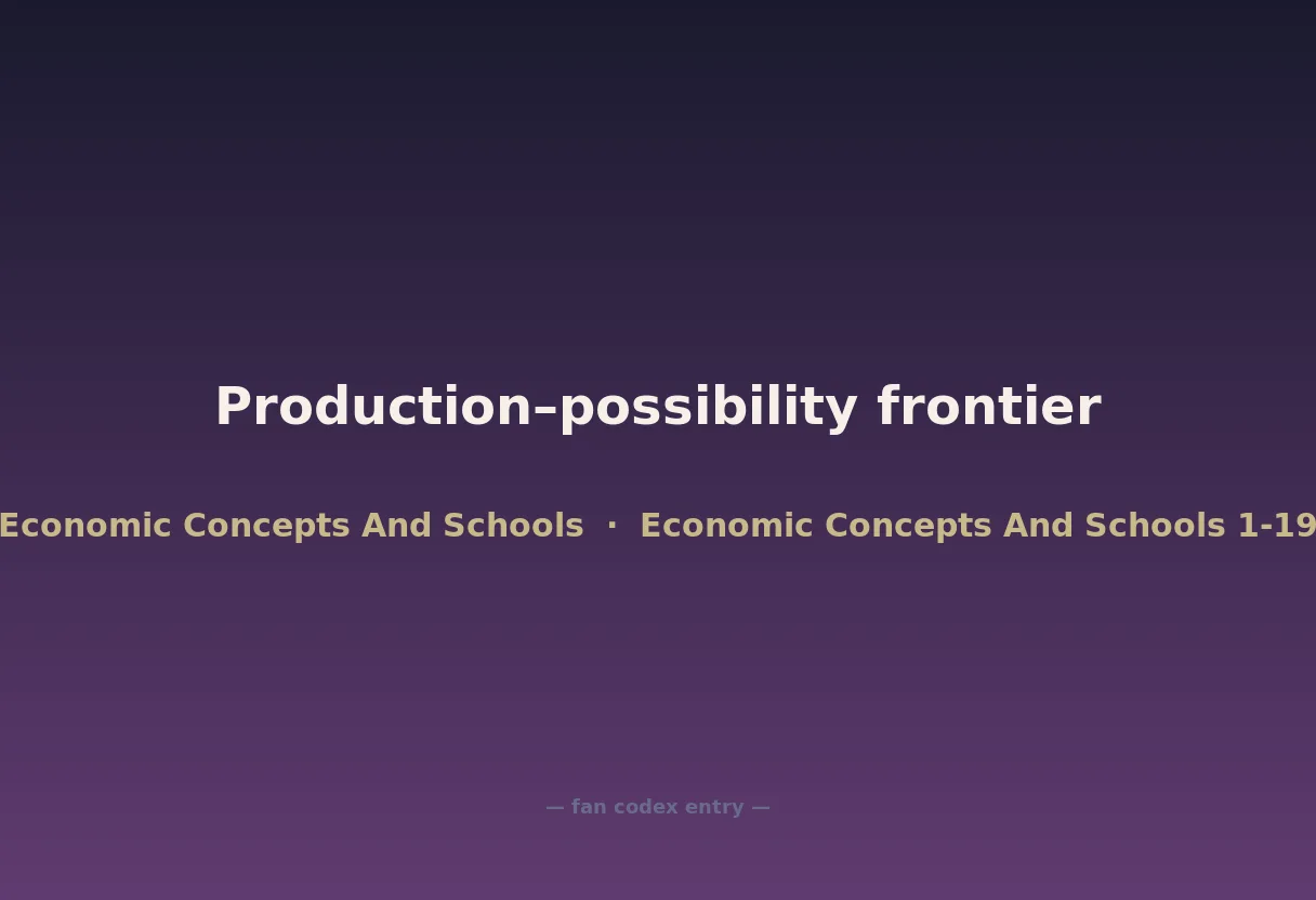 Production–possibility frontier