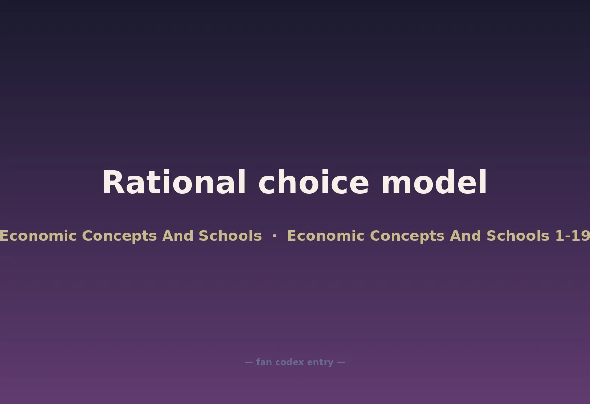 Rational choice model